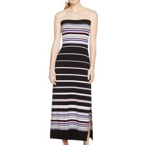 NWT White House Black Market Maxi Dress Convertible Skirt Strapless Stripe WHBM